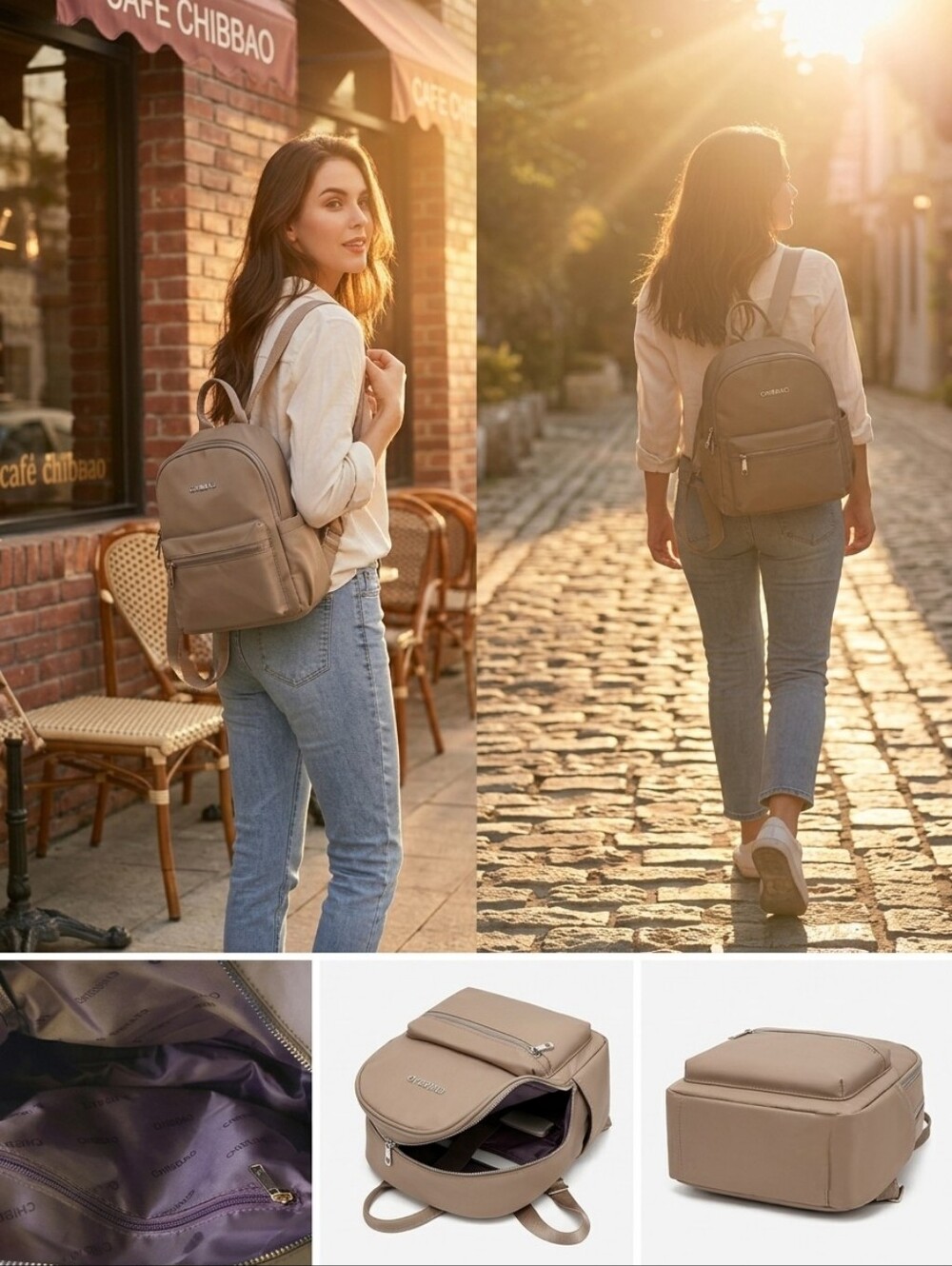 NEW! Lightweight Commuter Travel Nylon Backpack